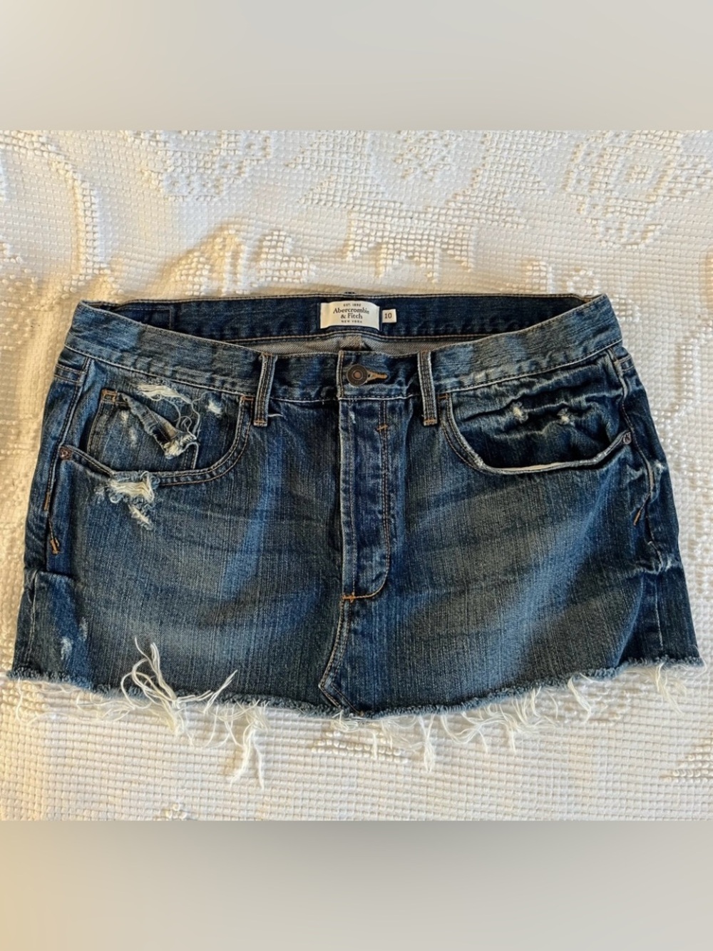Denim Mini Skirt Abercrombie & Fitch micro mini?